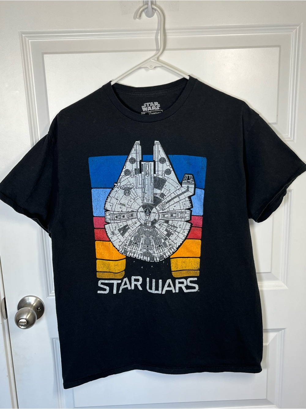 Star Wars Millennium Falcon Retro 77 Graphic T Shirt Mens Large